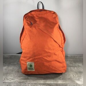 Vintage Sierra Designs Orange Canvas Backpack Hiking Bag Day Pack Made in USA